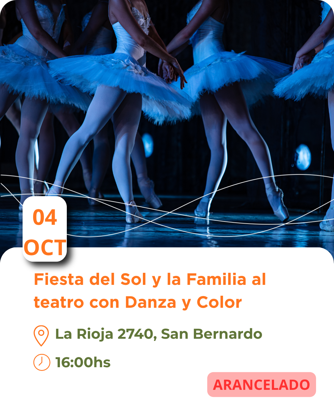 Fiesta del Sol y la Familia al teatro con Danza y Color