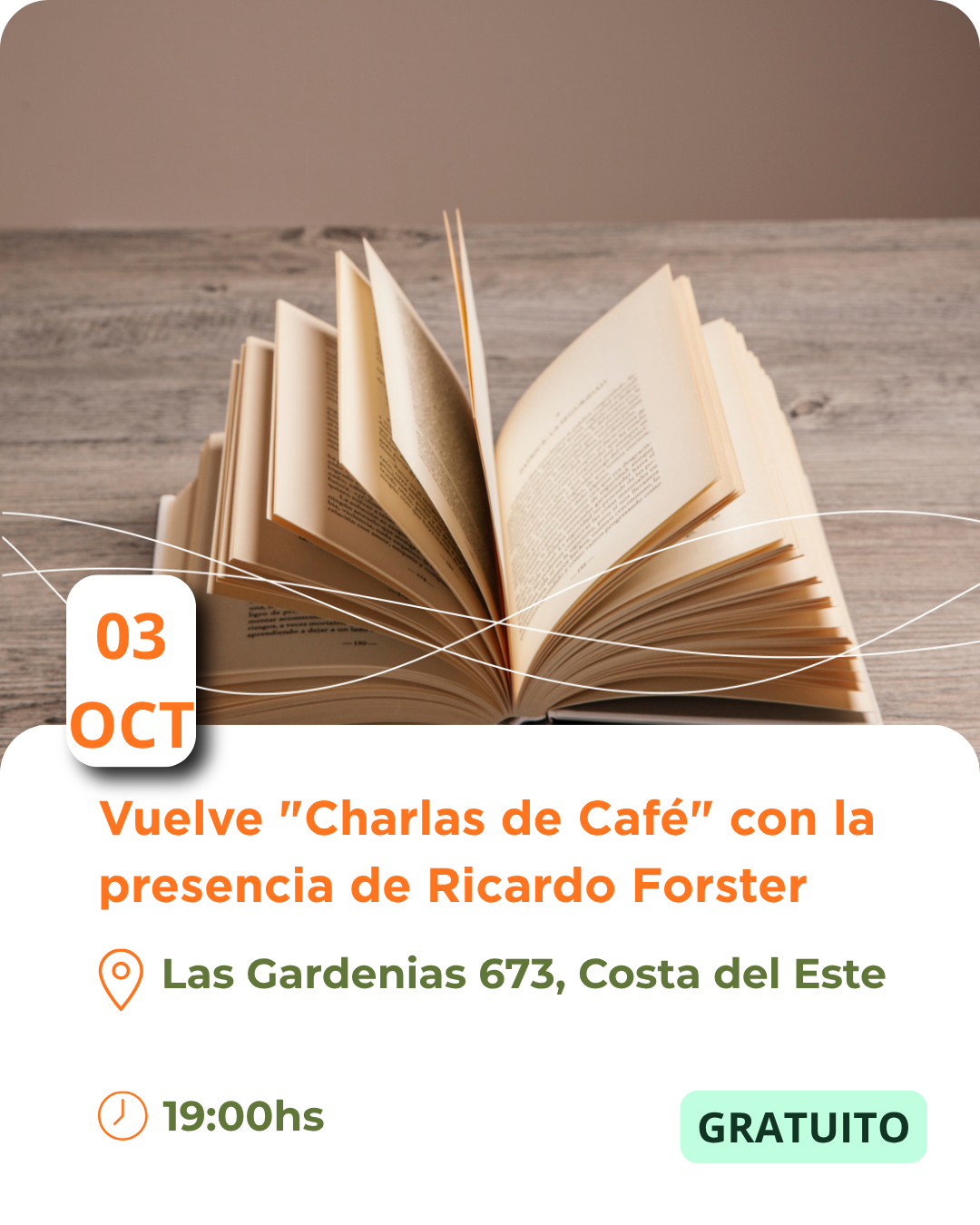 Vuelve Charlas de Café con la presencia de Ricardo Forster